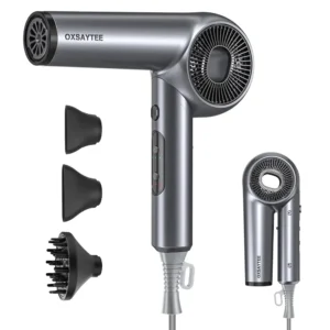 This 2000W ionic hair dryer features multiple speeds, heat settings, and attachments for fast drying and smooth, frizz-free styles.