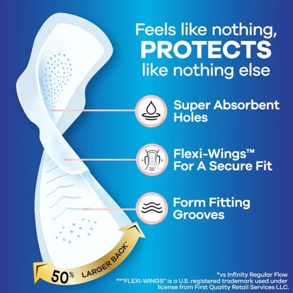Always Infinity Pads Size 4 Overnight - 78 Count