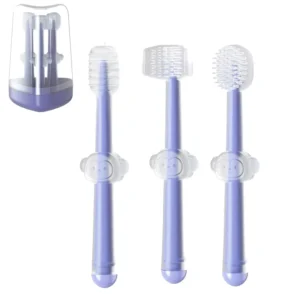 Baby Toothbrush Set 0-18 Months, Tongue Cleaner & Teether