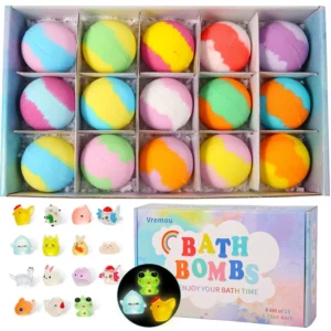 Bath Bombs for Kids with Glow Surprise Toys 15 Pack