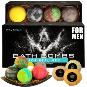 Bath Bombs for Men Gift Set, 8 Aromatherapy Scents