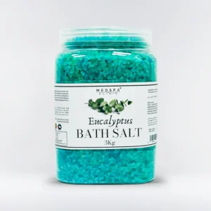 MEDSPA bath salts with lavender essential oil and rose petals provide natural relief from muscle aches and pains, perfect for a relaxing spa experience at home.