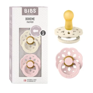 Bibs Boheme Natural Rubber Pacifier 2-Pack - Ivory/Sage