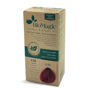 Biomagic red violet auburn hair color, formulated with care and hygienically packed without preservatives.