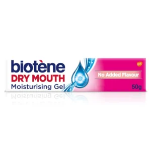 Biotène Dry Mouth Moisturising Gel provides up to four hours of relief, soothing and protecting dry mouths.