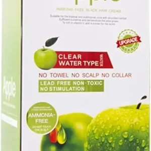 This ammonia-free apple black hair cream with natural herbal extracts provides full gray hair coverage, leaving hair soft, glossy, and naturally black for men and women.