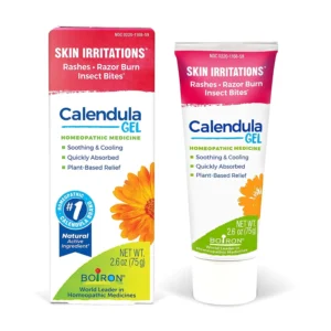 A 2.6oz tube of Boiron Calendula Gel for topical first aid use.