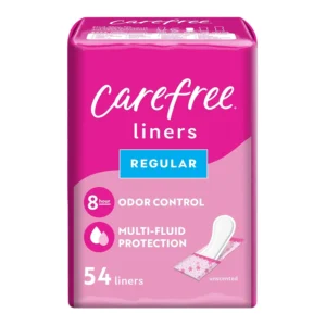 Carefree thin panty liners feature a quilted design for flexible, comfortable, and discreet protection against daily leaks and odors.