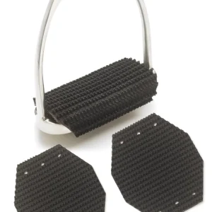 Close-up of super comfort English riding stirrup pads, designed to enhance rider experience.