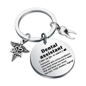 DA Gift Dental Assistant Keychain Dentist Hygienist Gift