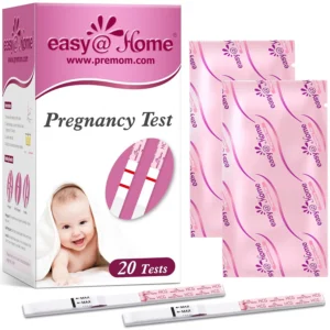 Easy@Home pregnancy test strips provide fast and accurate results in as little as 1 minute, with over 99% accuracy.