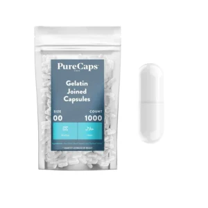 One thousand size 00 empty gelatin capsules made with pure beef gelatin for DIY supplement filling at home.