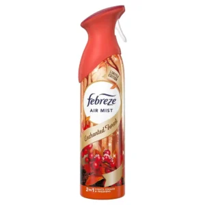 A bottle of Febreze Enchanted Forest air freshener mist, providing a refreshing scent in a 185ml size.