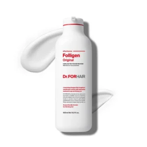 Dr.FORHAIR Folligen Original Biotin Shampoo is designed to help with hair regrowth, hair loss, and thinning hair while increasing volume and strength.