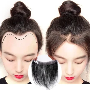 This frontal hairpiece is made from 100% Remy human hair and features a biological scalp for natural looking hairline coverage and can be attached with double sided tape.