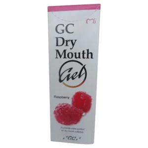 GC Dry Mouth Gel in raspberry flavor provides a protective coating and relief from dry mouth for denture wearers, children, and anyone experiencing dry mouth symptoms.