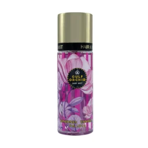Gulf Orchid Sinfonia Vanilla Hair Mist is a hair perfume with raspberry, orange, osmanthus, honeysuckle, cashmere wood, amber, and musk notes.