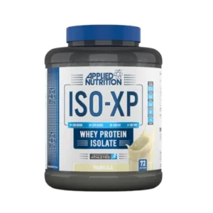 The Gym Keg vanilla flavored 100% whey protein isolate powder, a great supplement for adult fitness enthusiasts.
