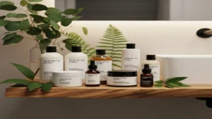 Hair care essentials including shampoo, conditioner, and hair treatments.