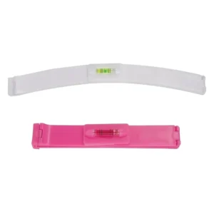 This hair cutting clip set includes two tools, a pink bangs trimming clip and a white back trimming clip, perfect for achieving professional-looking haircuts at home.