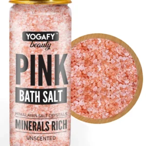 Himalayan pink bath salt crystals from the foothills of the Himalayan range, loaded with rich minerals for body spa, refreshing bath, relaxation, and pain relief.