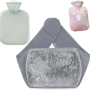 Hot Water Bottle with Plush Waist Cover for Pain Relief
