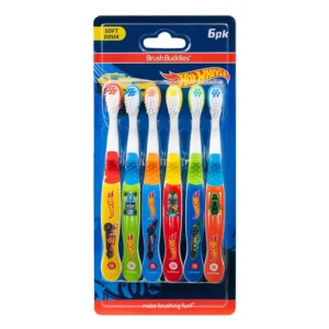 Hot Wheels Toothbrush Kids - Soft Bristles 6 Pack