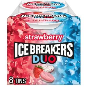 ICE BREAKERS Duo Strawberry Sugar Free Mints - 8 Pack