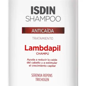 Isdin Lambdapil anti-hair loss shampoo with Serenos repens and Trichogen, helps stimulate follicle growth and provides density for men and women.