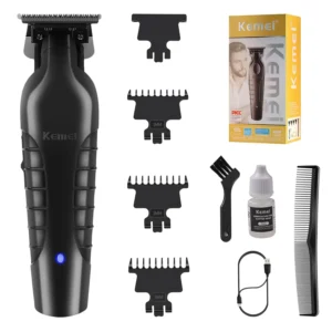The Kemei 2299 professional cordless hair and beard trimmer provides barber-grade precision with a long-lasting rechargeable battery and quiet, powerful motor.