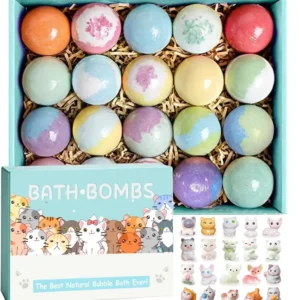 Kids Bath Bombs with Surprise Toys, 20 Pack