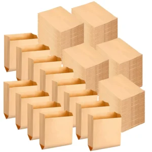 These brown kraft sanitary napkin disposal bags with waxed coating offer reliable, leak-proof protection for feminine hygiene products in restrooms and personal dispensers.