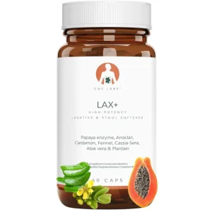 QSTA LAX+ is a 7-in-1 natural vegan laxative with papaya, cardamon, fennel, sena, aloe, plantago and arraclan to relieve constipation, bloating, and gas.