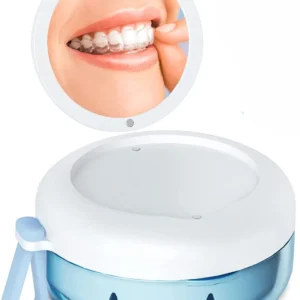 Leak Proof Denture Case Portable Retainer Container