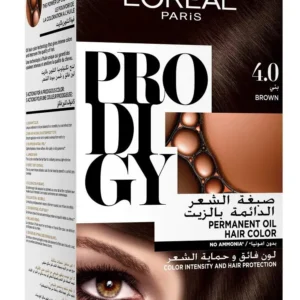 L'Oreal Paris Prodigy 4.0 Brown hair color provides 100% gray coverage and long-lasting, vibrant color with micro-oil technology and Argan oil for natural-looking, multi-tonal results and improved hair texture.
