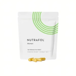 Nutrafol Women hair growth supplement promotes visibly thicker, stronger hair in 3-6 months, targeting key causes of thinning for women ages 18-44.