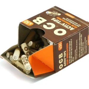 OCB Slim Unbleached Activated Carbon Filters - 100 Pack