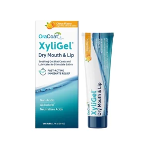 A package of OraCoat XyliMelts Mint-Free lozenges, a health and personal care item designed to relieve dry mouth symptoms.