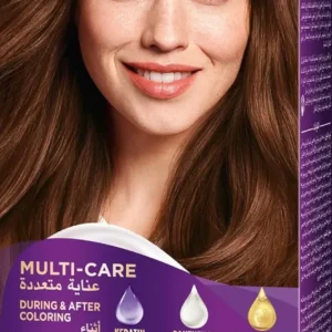 Palette Middle Chestnut hair color creme provides long-lasting, intense color with anti-fade protection and perfect grey coverage, while keratin, panthenol, and nutri-oil offer 3X care for healthy-looking hair.