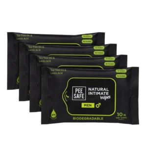 Pee Safe Men's Intimate Wipes - Biodegradable & pH Balanced
