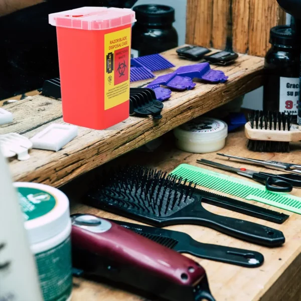 Razor Blade Disposal Case Barber Shop Container