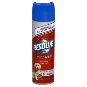 A 22oz can of Resolve Pet Foam Cleaner for removing stains and odors.