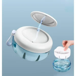 Leak-Proof Retainer Case, Denture Cup with Mirror