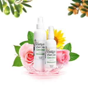 Rastta Locs rosewater and mint spray moisturizes and conditions dreadlocks, braids, and skin with organic avocado, aloe, and argan oils.