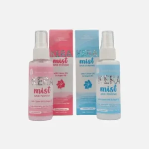 Rosmar Kera Mist hair perfume gives hair a healthy shine with conditioning ingredients, shown in a 60ml bottle.