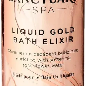 Luxurious rose gold bubble bath from Sanctuary Spa creates shimmering, softening bubbles for a relaxing, vegan-friendly bath experience that leaves skin smooth.