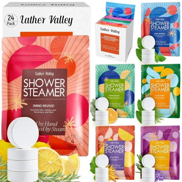 Shower Steamers Aromatherapy - 24 Pack with Essential Oils