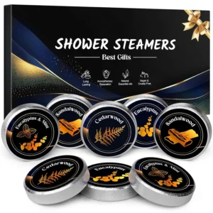 Enjoy aromatherapy stress relief at home with these shower steamers for men, infused with essential oils like eucalyptus and cedarwood to create a spa-like experience.