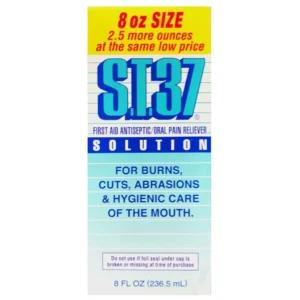 S&T INC. ST-37 antiseptic solution for soothing and killing bacteria on minor cuts, abrasions, and burns.