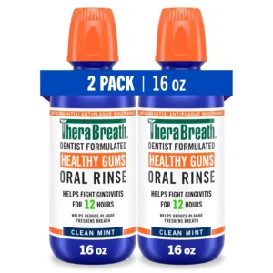 TheraBreath Healthy Gums Mouthwash, Clean Mint